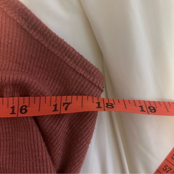 Free People Rust Ribbed Tank Top - Picture 6 of 6